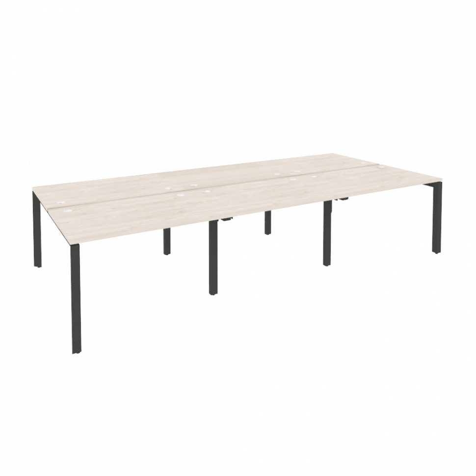 Onix Рабочая станция на П-образном м/к O.MP-D.RS-6.2.8 Денвер Светлый/Металл Антрацит 3540*1635*750