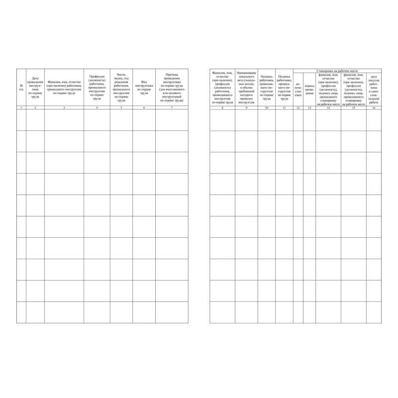 Журнал регистрации инструктажа на рабочем месте КЖ 132А