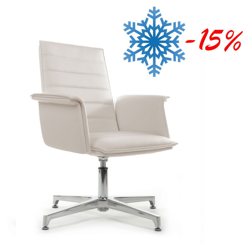 Кресло Rubens-ST С1819-2 Светло-серый (MB918) натуральная кожа