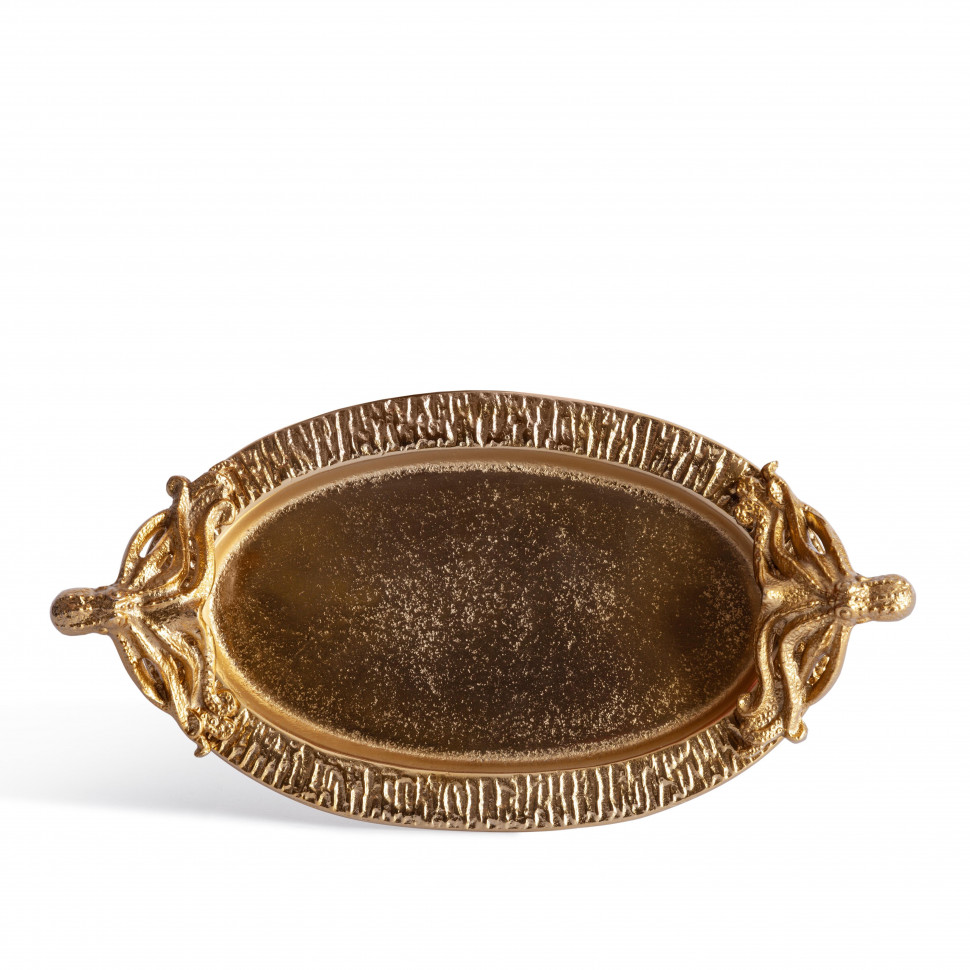 Поднос Secret De Maison OCTOPUS2 ( mod. 9310 ) алюминиевый сплав, 36x19x7,5 см, золото/gold