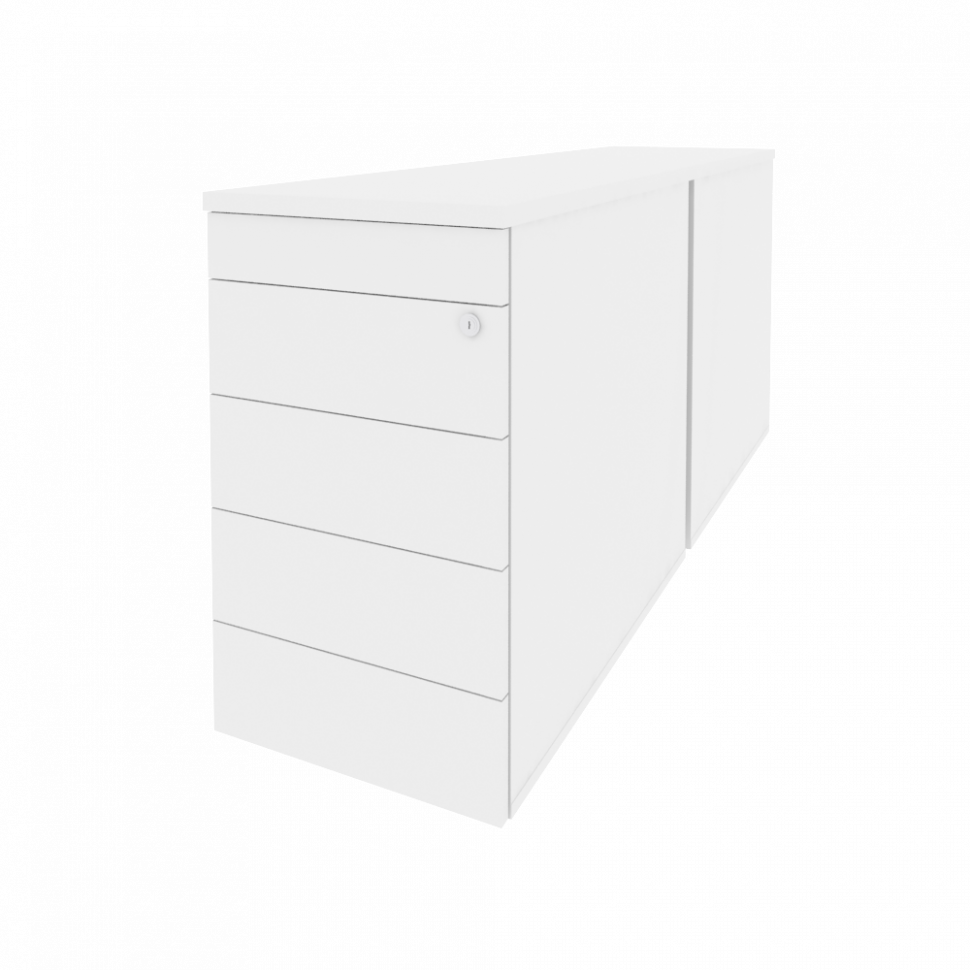 Onix Тумба двойная приставная/опорная (TIP-ON) O.TPO-2.8 TIP Белый Бриллиант 432*1635*750