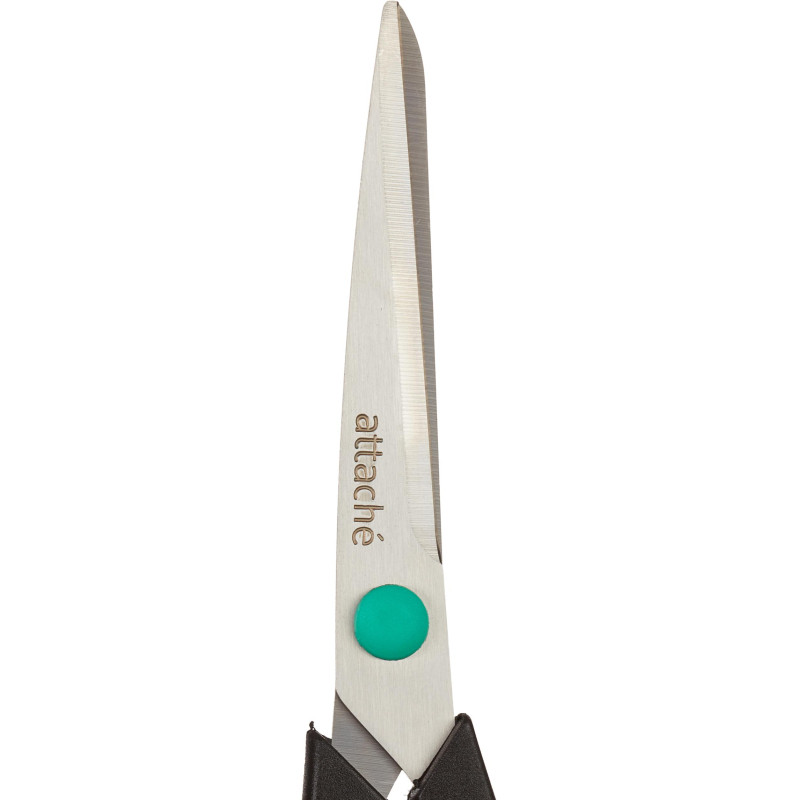 Ножницы Attache 195 мм с пласт.прорезин.ручками,цвет бирюзовый/черный