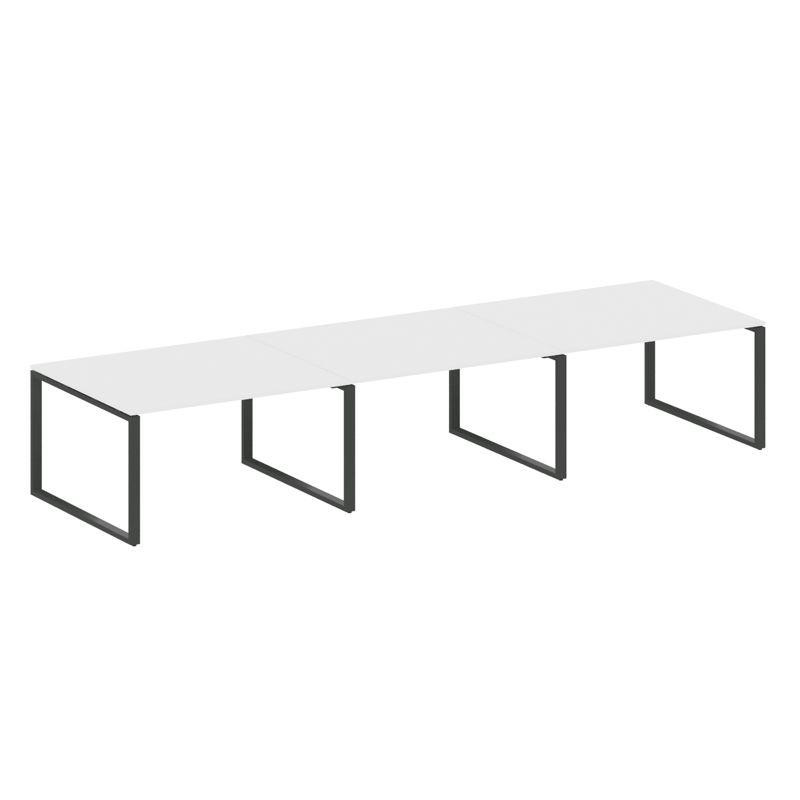 Metal System Переговорный стол (3 столешницы) на О-оразном м/к БО.ПРГ-3.3 Белый/Металл Антрацит 4200 Metal System Переговорный стол (3 столешницы) на О-оразном м/к БО.ПРГ-3.3 Белый/Металл Антрацит 4200