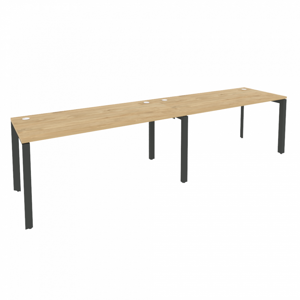 Onix Рабочая станция на П-образном м/к O.MP-RS-2.4.7 Тиквуд Светлый/Металл Антрацит 3160*720*750 Onix Рабочая станция на П-образном м/к O.MP-RS-2.4.7 Тиквуд Светлый/Металл Антрацит 3160*720*750