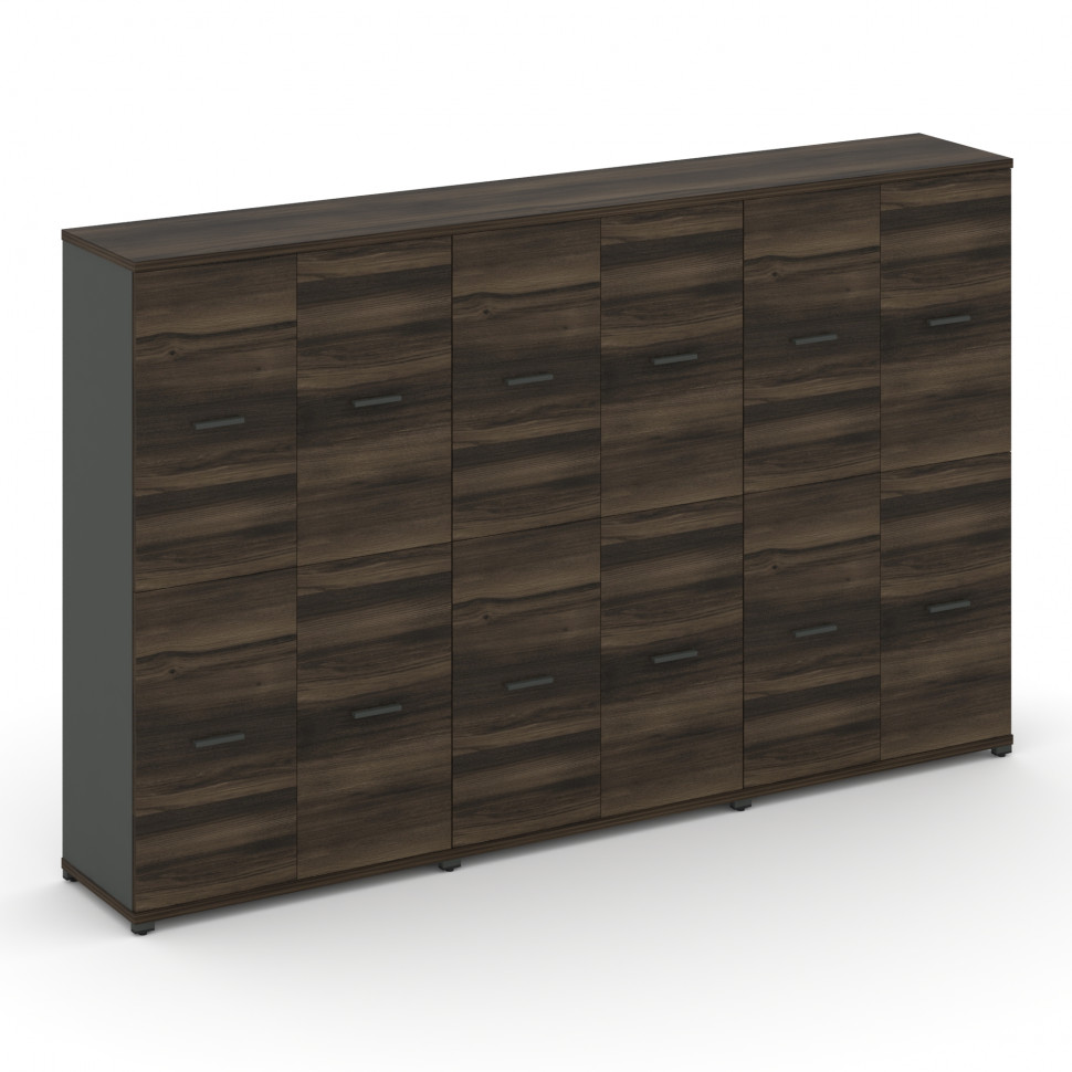 Concept Шкаф 3 широкие секции, 4 ниши CN.STS-432 A Дуб Мали/Антрацит/Металл Антрацит 2500*420*1554