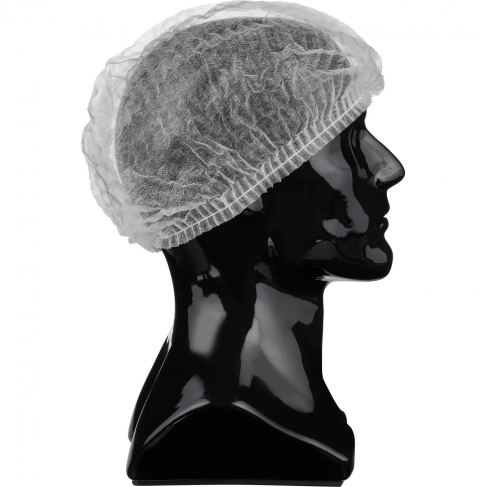 Шапочка Шарлотта неткан. белая, пл 12г 48 см Комус, 100шт/уп Шапочка Шарлотта неткан. белая, пл 12г 48 см Комус, 100шт/уп