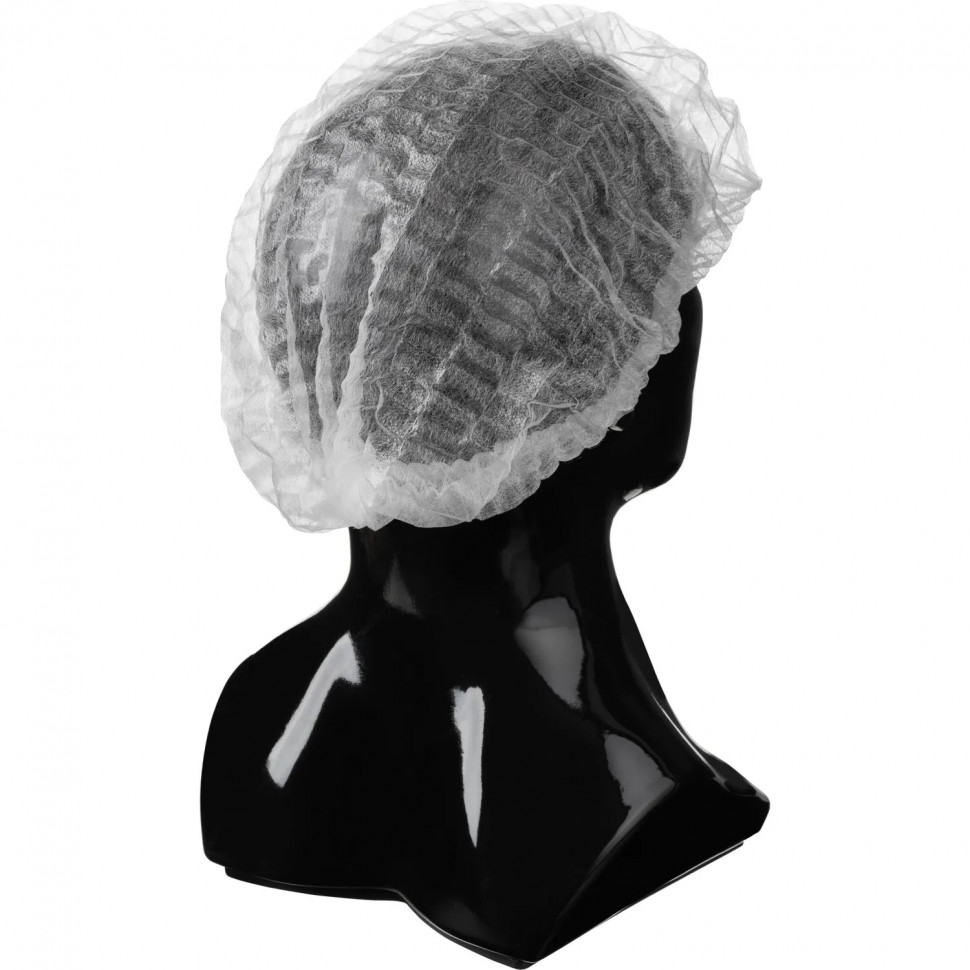 Шапочка Шарлотта неткан. белая, пл 12г 48 см Комус, 100шт/уп Шапочка Шарлотта неткан. белая, пл 12г 48 см Комус, 100шт/уп