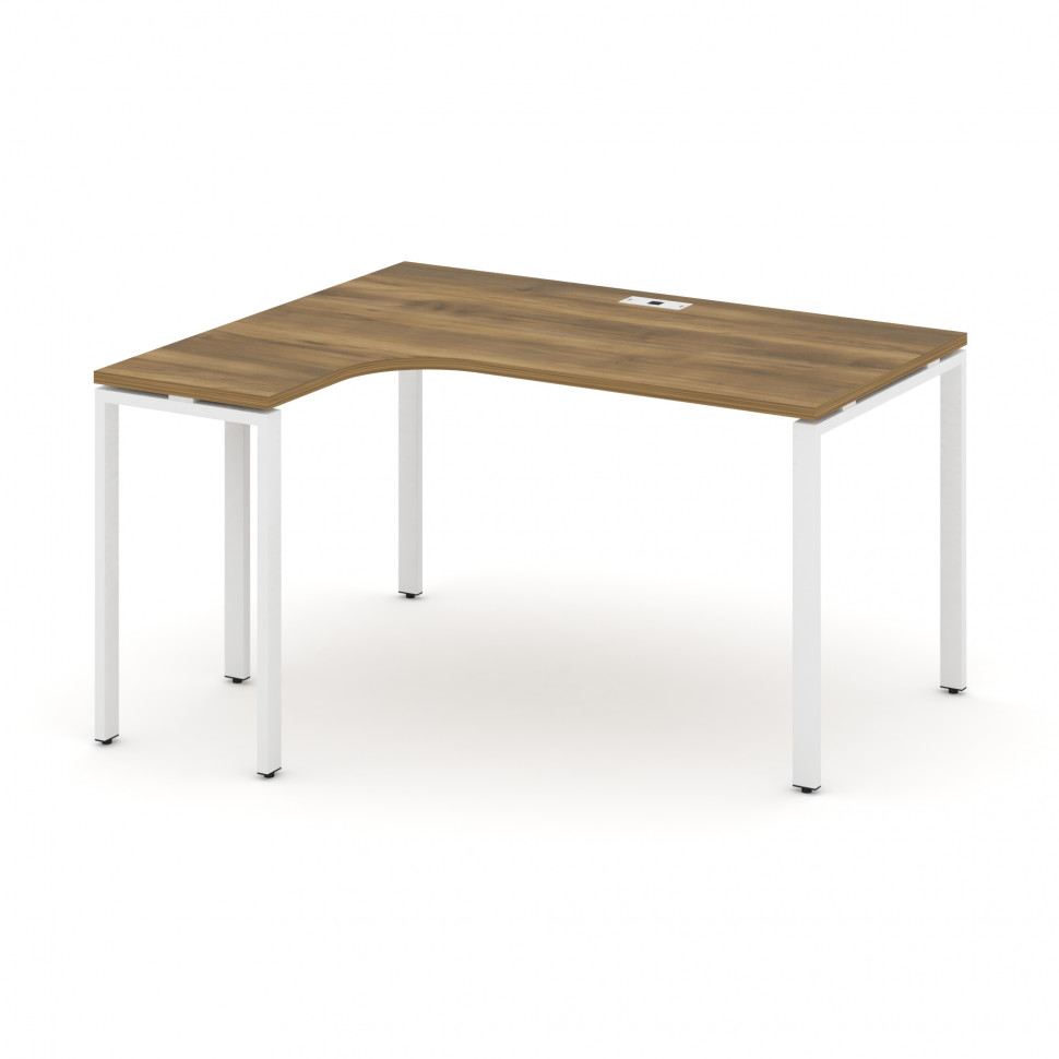 Concept Стол эргономичный CN.SA-001(L) Сандал Янтарный/Металл Белый 1380*1180*750