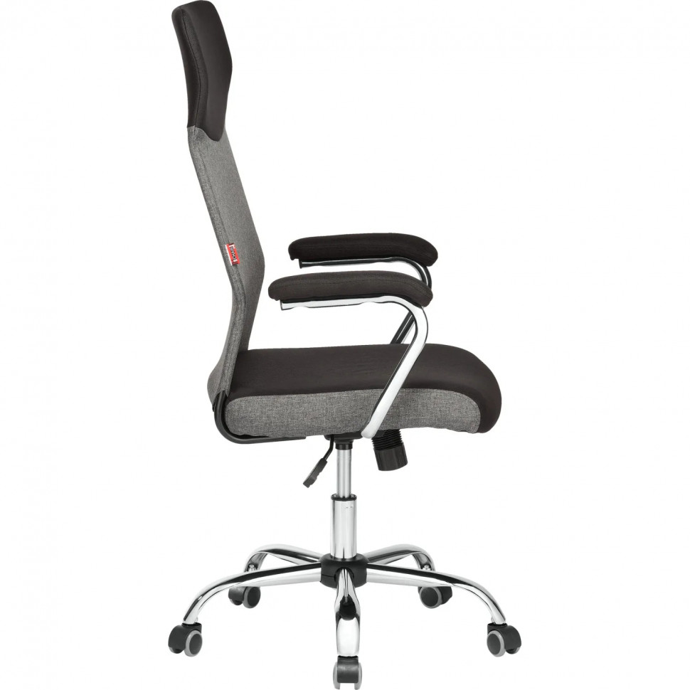 Кресло BN_Sp_EChair-590 TC ткань черный/серый, хром