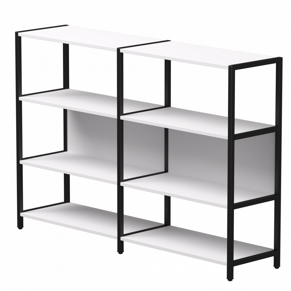 Набор стеллажных систем №1 Everprof EVO (ЭВО) 1635x385x1120 Белый/Черный