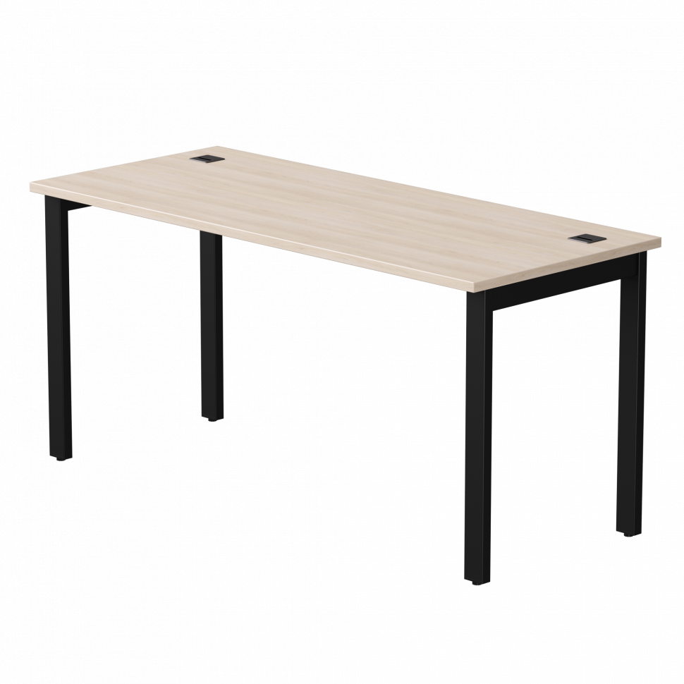 Стол прямой Everprof EVO (ЭВО) на металлокаркасе 1580х670х755 мм Дуб Соната/Черный