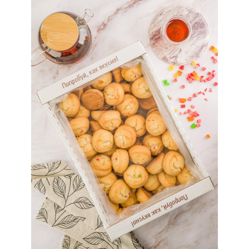 Печенье сдобное Bakery Story ТВОРОЖНОЕ с цукатами 2,5кг/уп