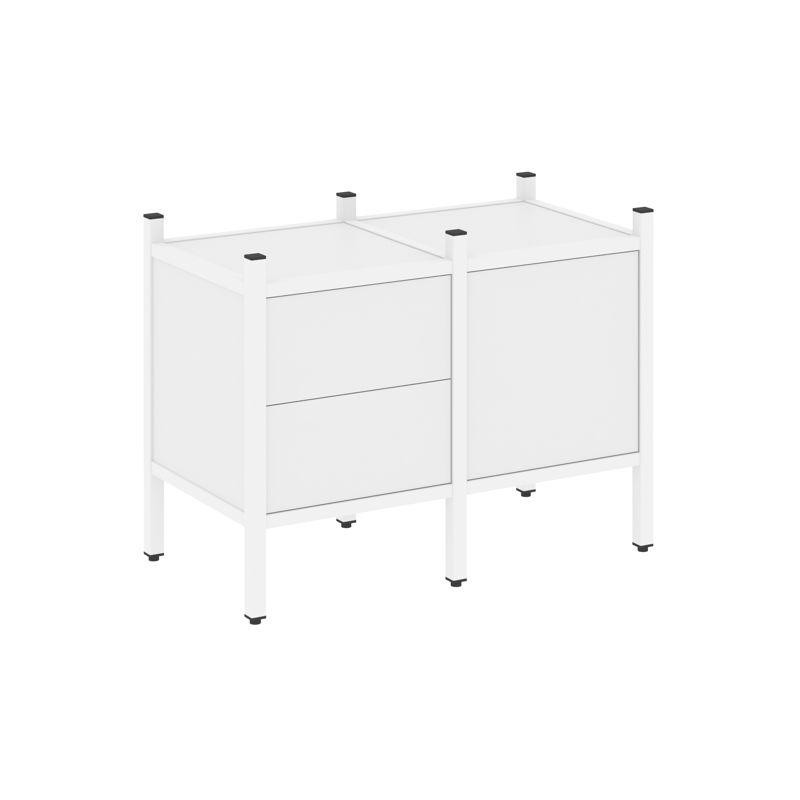 Loft Прямой стеллаж VR.L-01 Белый Бриллиант/Металл Белый 862*446*636 Loft Прямой стеллаж VR.L-01 Белый Бриллиант/Металл Белый 862*446*636