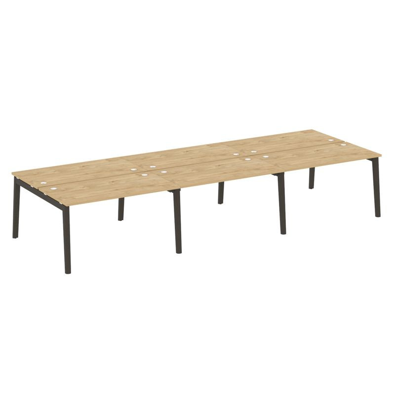 Onix Wood Рабочая станция OW.D.RS-6.3.7 Тиквуд Светлый/Дуб Темный/Металл Антрацит 4140*1475*750