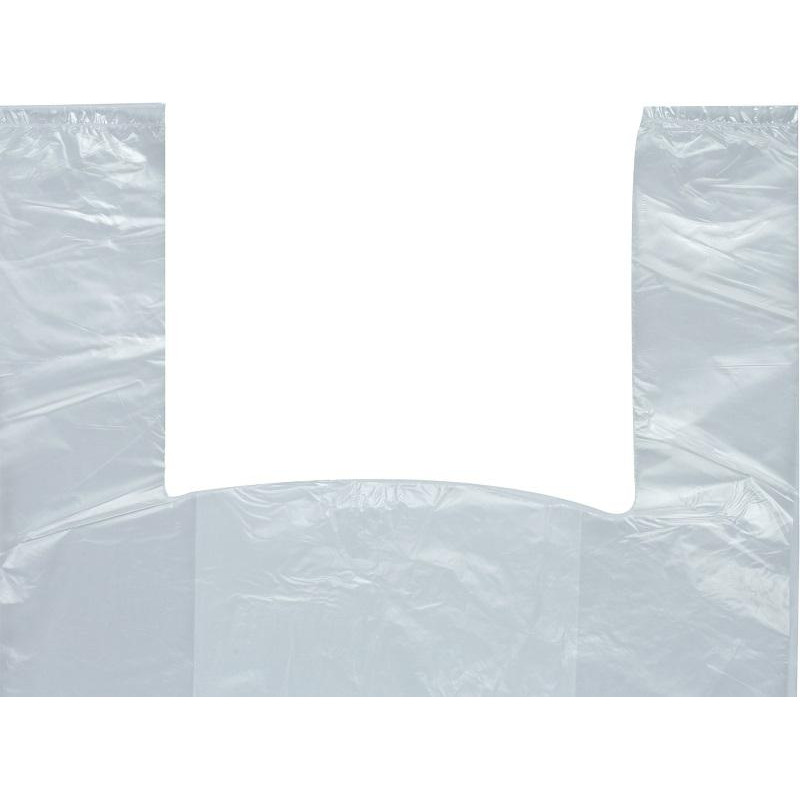Пакет-майка ПНД 28+13x57 см, 15 мкм, 100 шт/уп, прозрачный