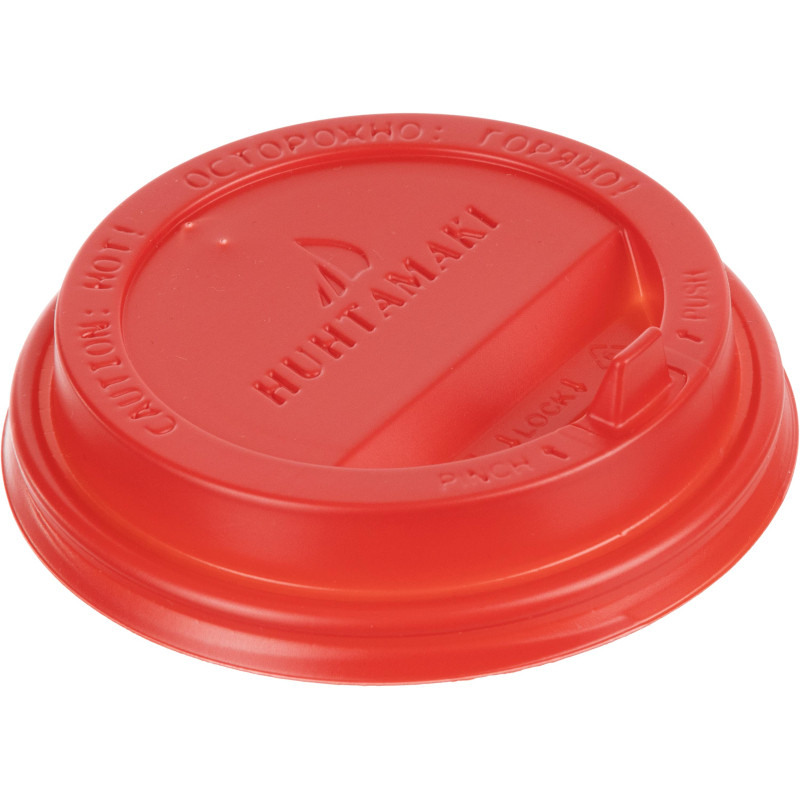 Крышка для стакана с клапаном, ПС, D=80мм. красная 100шт/уп Крышка для стакана с клапаном, ПС, D=80мм. красная 100шт/уп