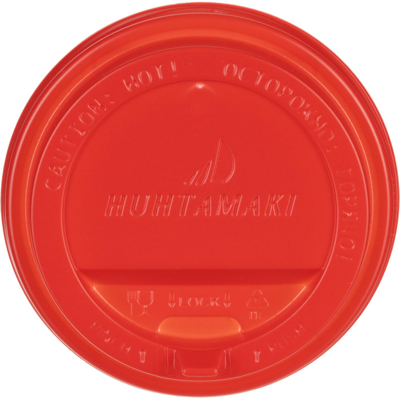 Крышка для стакана с клапаном, ПС, D=80мм. красная 100шт/уп Крышка для стакана с клапаном, ПС, D=80мм. красная 100шт/уп