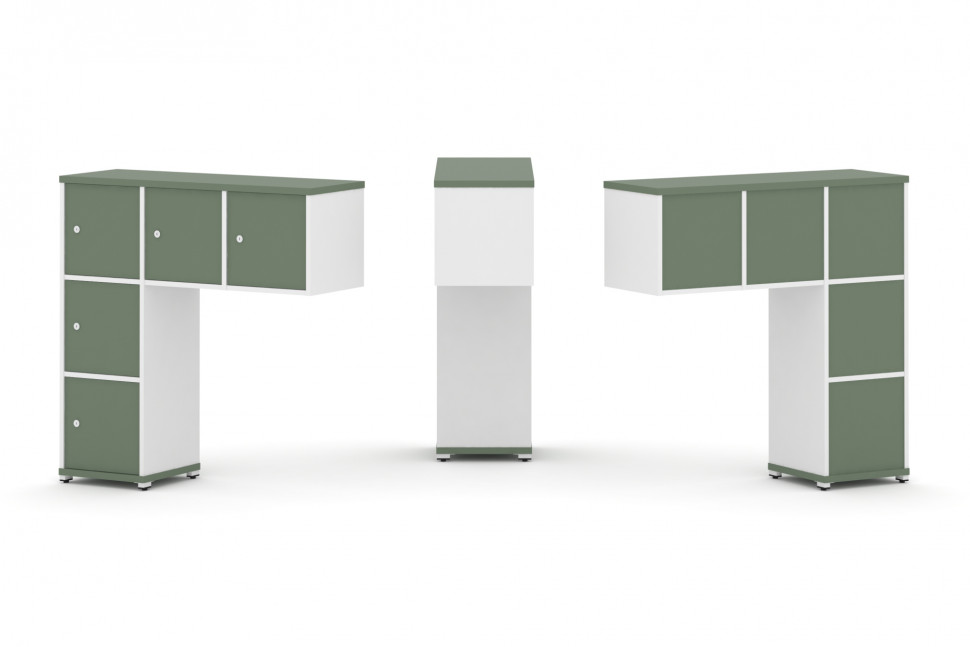 Concept Надставка низкая CN.ONN-007 Кобо/Белый Бриллиант/Металл Белый 1099*365*1130