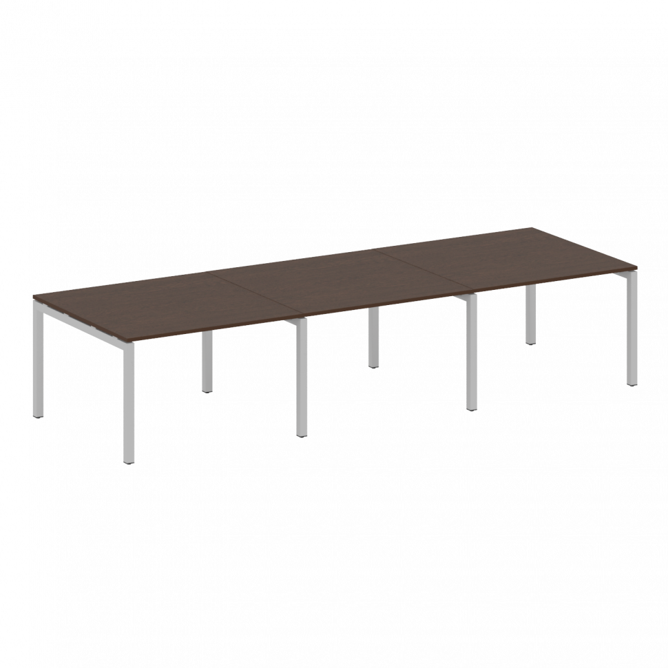 Metal System Quattro Переговорный стол (3 столешницы) на П-оразном м/к 50БП.ПРГ-3.2 Венге Цаво/Метал Metal System Quattro Переговорный стол (3 столешницы) на П-оразном м/к 50БП.ПРГ-3.2 Венге Цаво/Метал