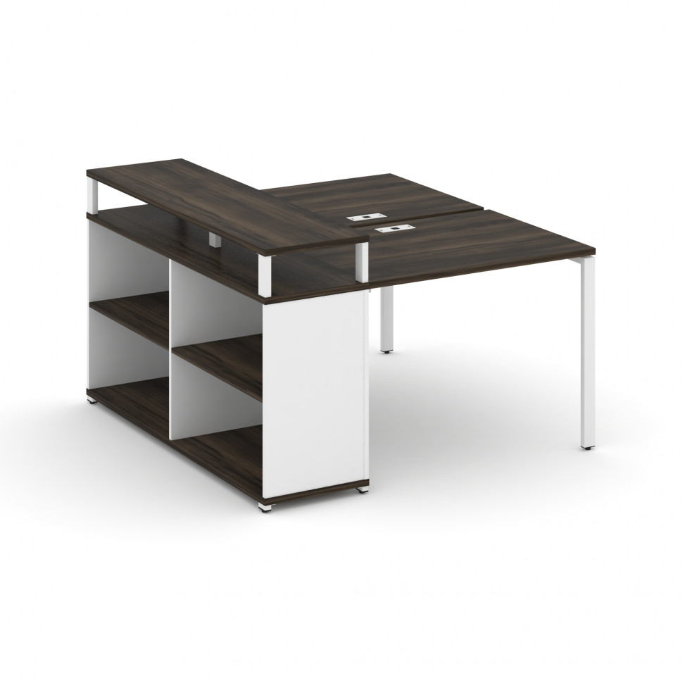 Concept Рабочая станция с опорным стеллажом с верх. горизонтом  CN.DRS-205 Дуб Мали/Белый Бриллиант/
