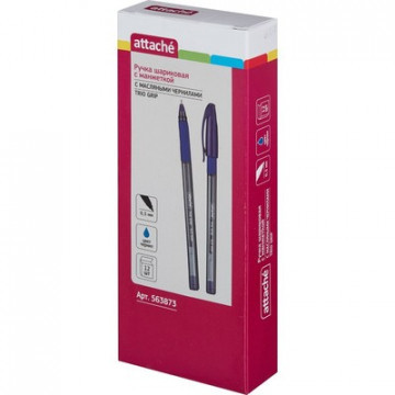 Ручка шариковая неавтомат. Attache Glide Trio Grip,масл,син.ст,манж