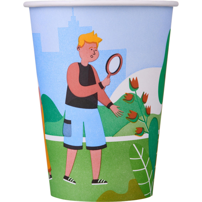 Стакан одноразовый бум односл. 350 мл d-90мм Природа (MIX) 50шт/уп