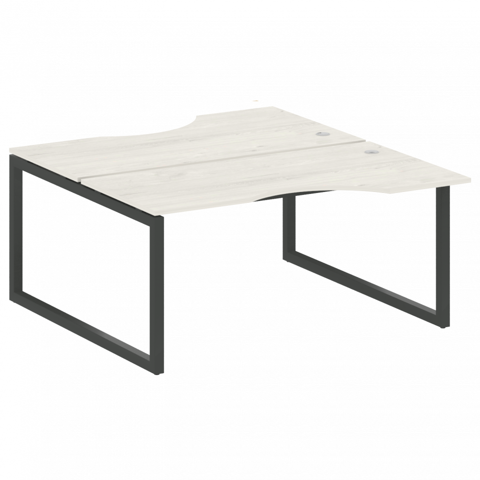 Metal System Quattro Рабочая станция криволинейная на О-образном м/к 50БО.РАС-СА-2.1 Дуб Наварра/Мет