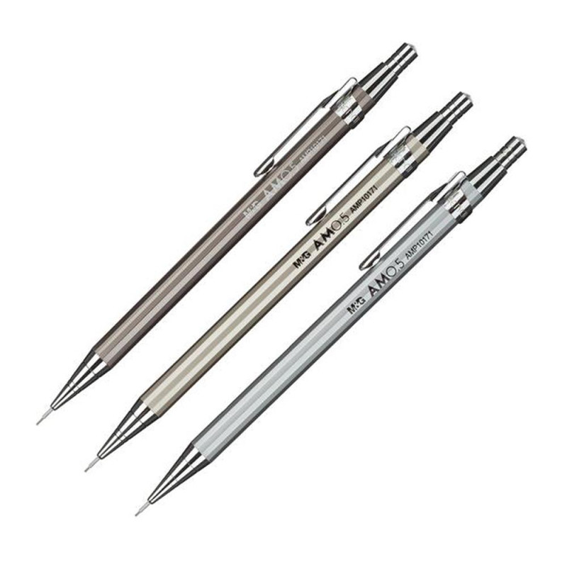 Карандаш механический M&amp;G HB мет.корп, 0,5мм, б/ласт, в асс AMP10171110596C