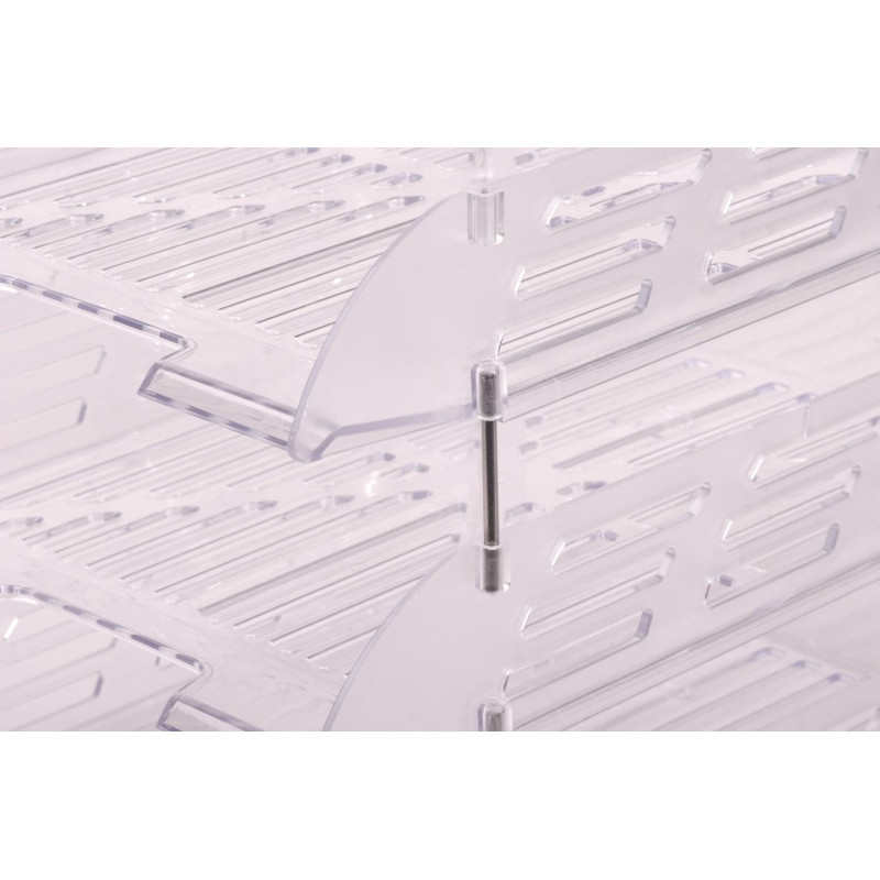 Лоток горизонтальный для бумаг Attache 2шт/наб на металл стерж прозрачный