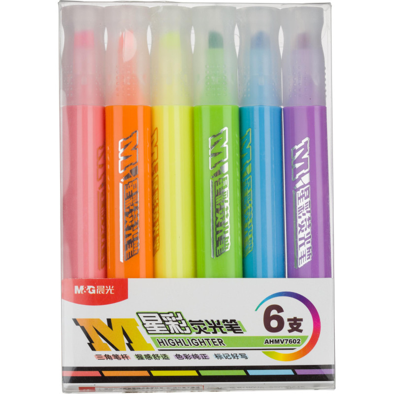 Набор текстовыделителей треугольных M&amp;G 1-5мм 6цв