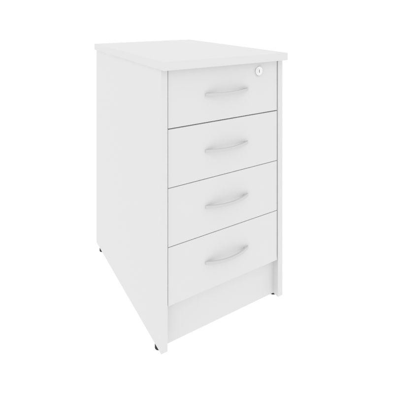 Riva Тумба приставная с фолдингом (4 ящика, с замком) А.ТП-4.1F-S Белый 412*600*750 Riva Тумба приставная с фолдингом (4 ящика, с замком) А.ТП-4.1F-S Белый 412*600*750