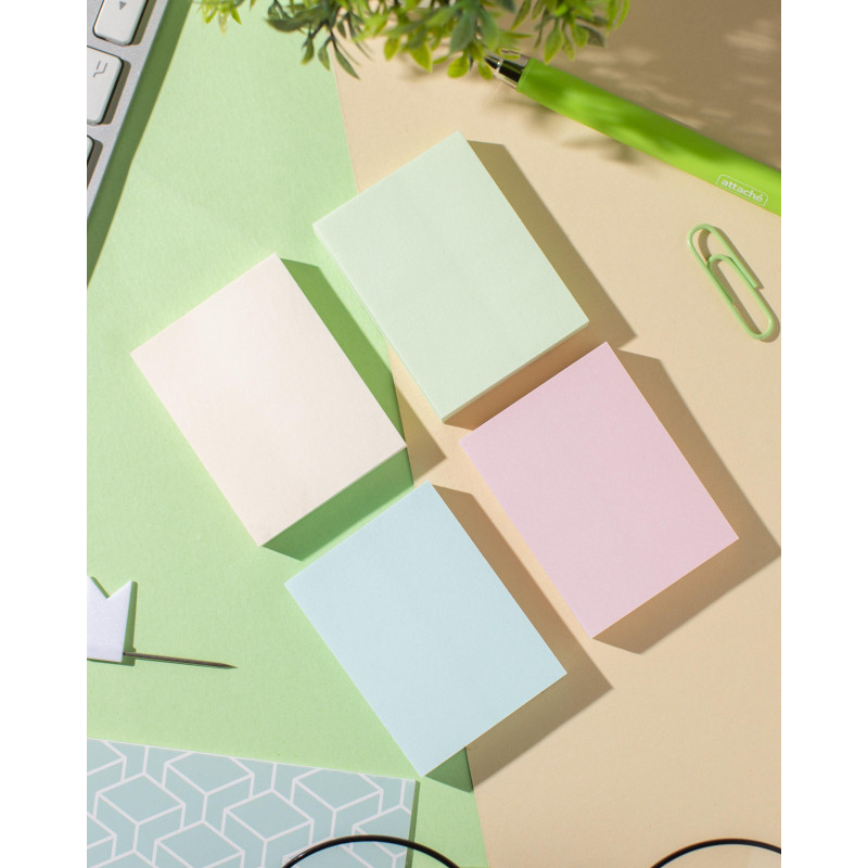 Стикеры ATTACHE с клеев. краем 38x51 компле кт 4 цвета 100л