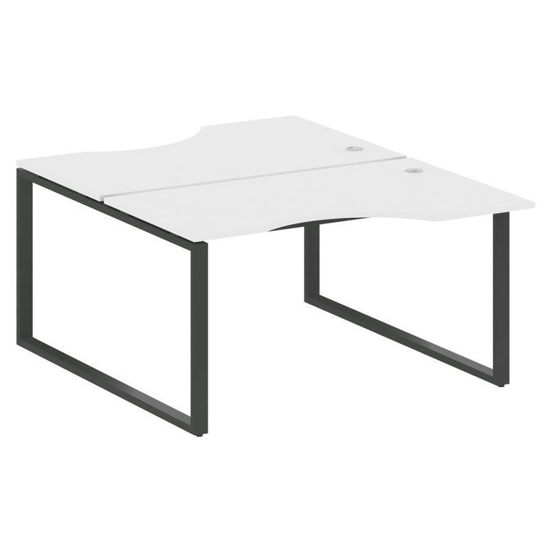 Metal System Рабочая станция криволинейная на О-образном м/к БО.РАС-СА-2.2 Белый/Металл Антрацит 140