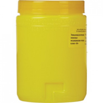 Емкость-контейнер д/сбора ост.инстр.с иглосъем.Б Жел.1л.ОЛДАНС