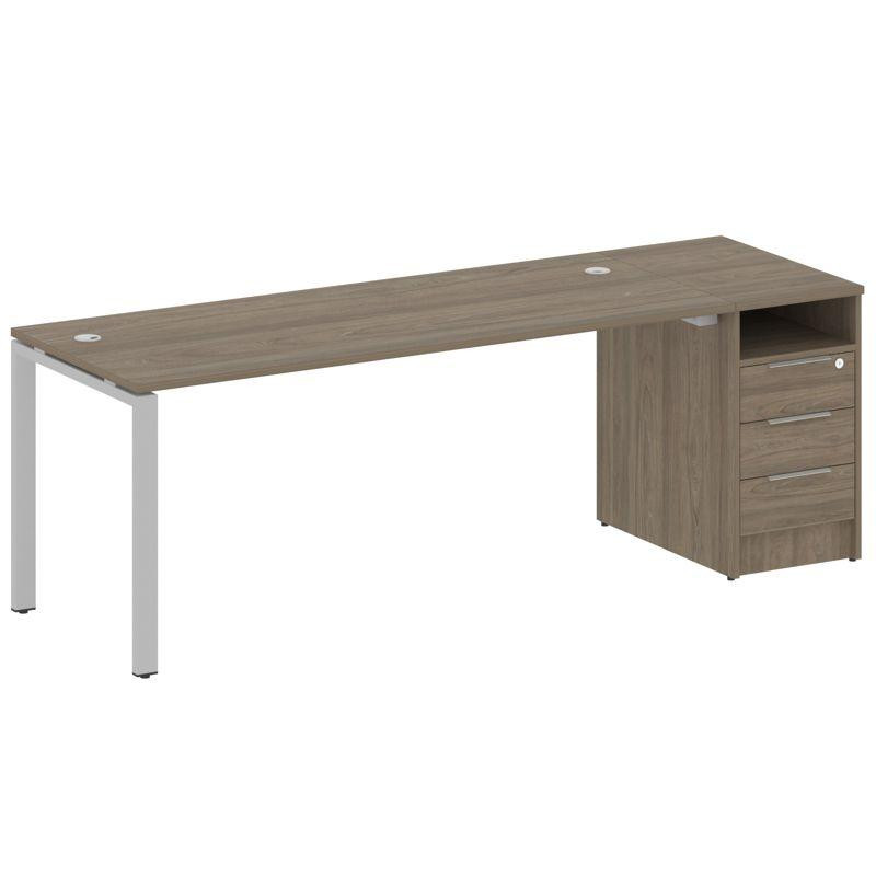 Metal System Рабочая станция с тумбой на П-образном м/к БП.РС-СТП-1.5 Вяз Благородный/Металл Серый 2 Metal System Рабочая станция с тумбой на П-образном м/к БП.РС-СТП-1.5 Вяз Благородный/Металл Серый 2