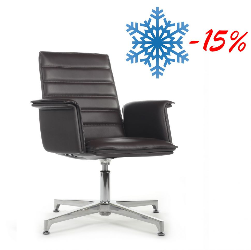 Кресло Rubens-ST С1819-2 Тёмно-коричневый (3072) натуральная кожа