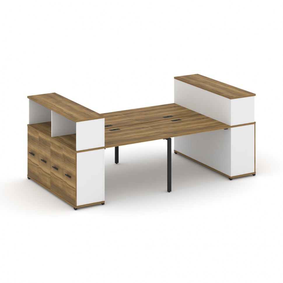 Concept Рабочая станция с опорными распаш. шкафами с надставкой низ. CN.DRS-269 B Сандал Янтарный/Бе Concept Рабочая станция с опорными распаш. шкафами с надставкой низ. CN.DRS-269 B Сандал Янтарный/Бе