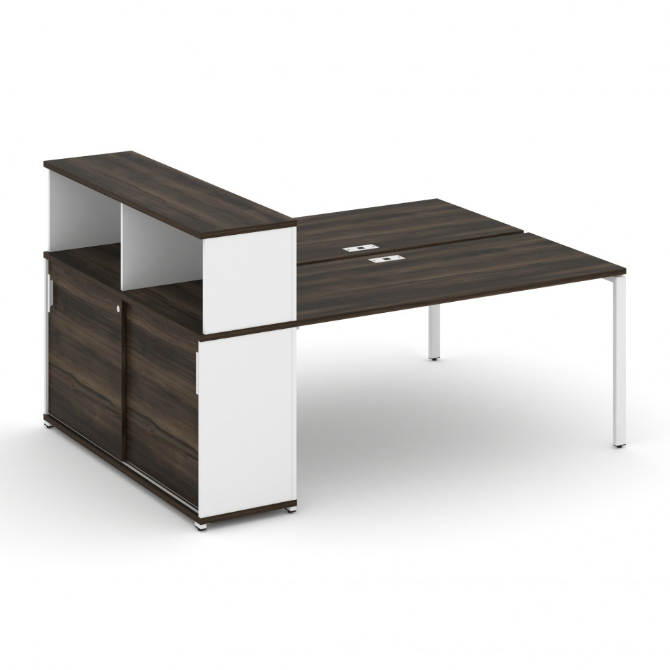 Concept Рабочая станция с опорным шкафом-купе с надставкой низ. CN.DRS-240 W Дуб Мали/Белый Бриллиан