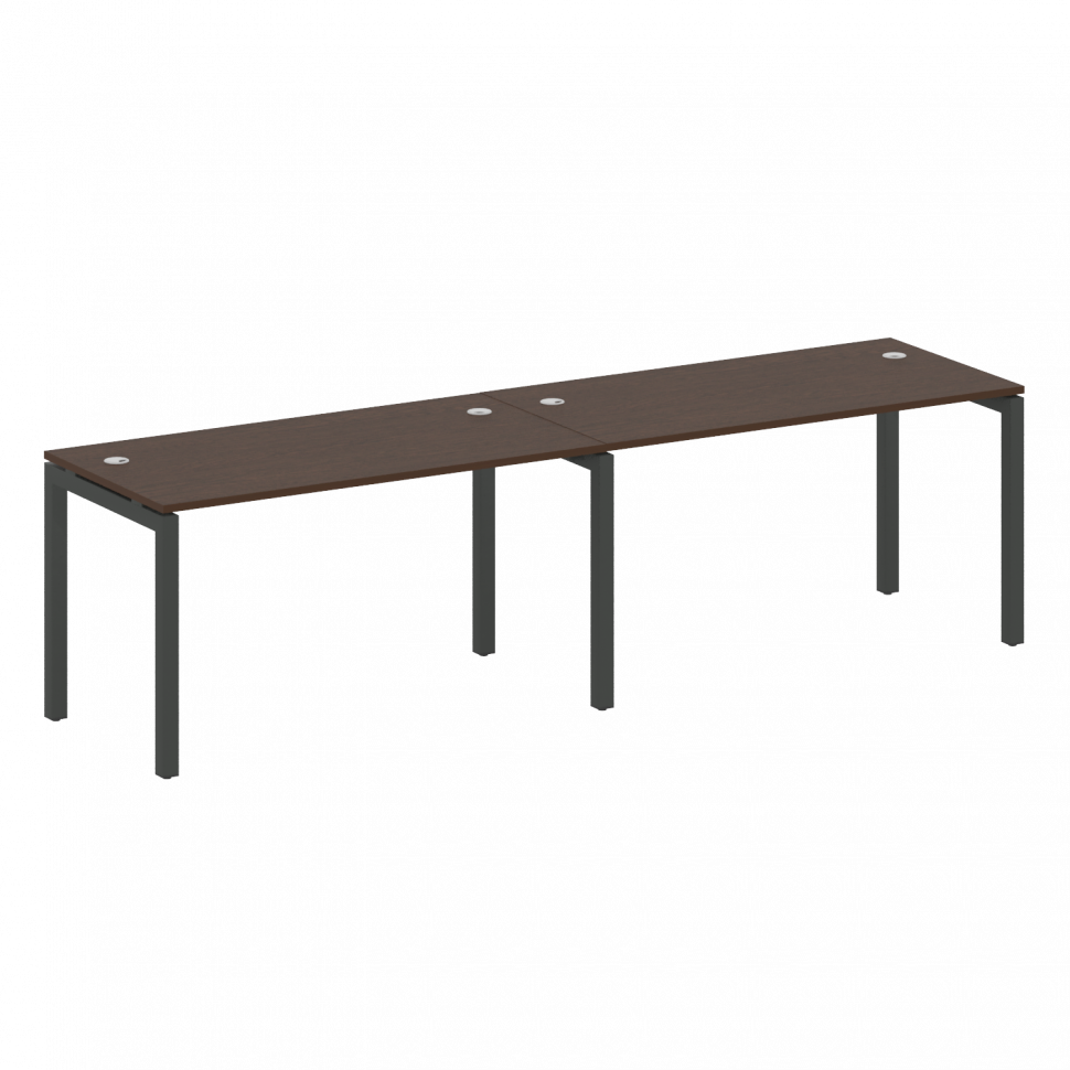 Metal System Quattro Рабочая станция на 2 места на П-образном м/к 50БП.СМ-2.3 Венге Цаво/Металл Антр