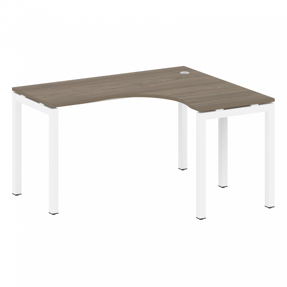 Metal System Quattro Стол криволинейный правый на П-образном м/к 50БП.СА-3 (R) Вяз Благородный/Метал