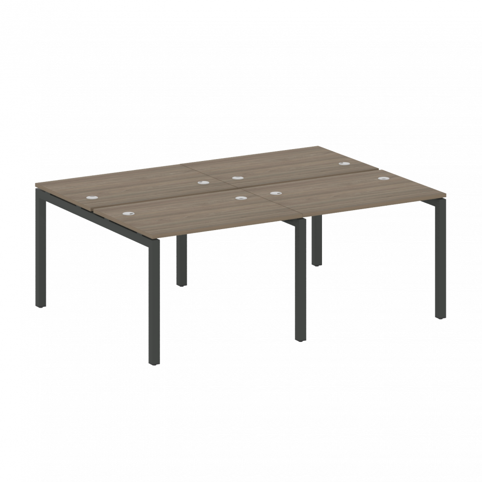 Metal System Quattro Рабочая станция на 4 места на П-образном м/к 50БП.СМ-4.1 Вяз Благородный/Металл