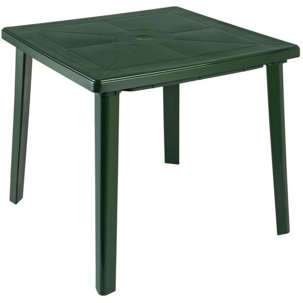 Стол пластиковый SPG_квадратный 80х80, темно-зеленый