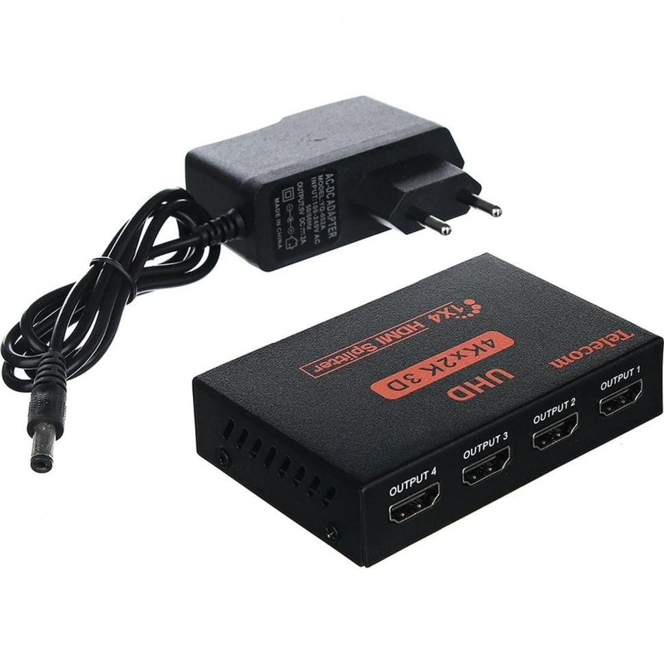 Разветвитель HDMI 1=&gt;4 4k@30 HZ Telecom &lt;TTS7005