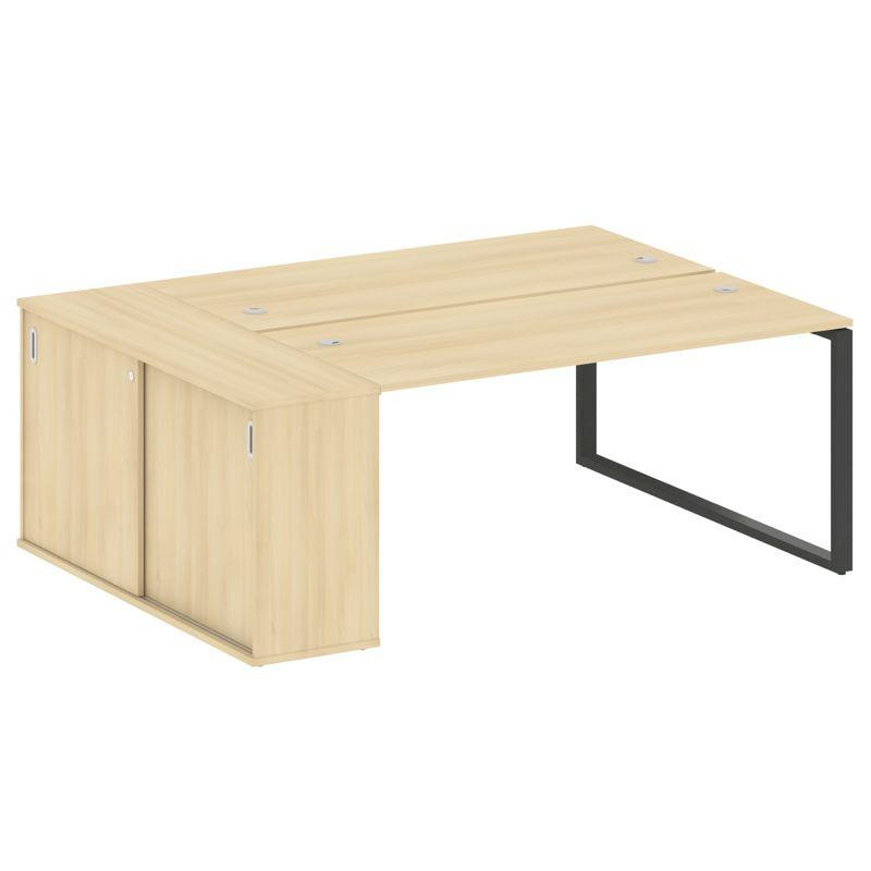 Metal System Рабочая станция с шкафом-купе на О-образном м/к БО.РС-СШК-1.4 Т Акация Лорка/Металл Ант Metal System Рабочая станция с шкафом-купе на О-образном м/к БО.РС-СШК-1.4 Т Акация Лорка/Металл Ант