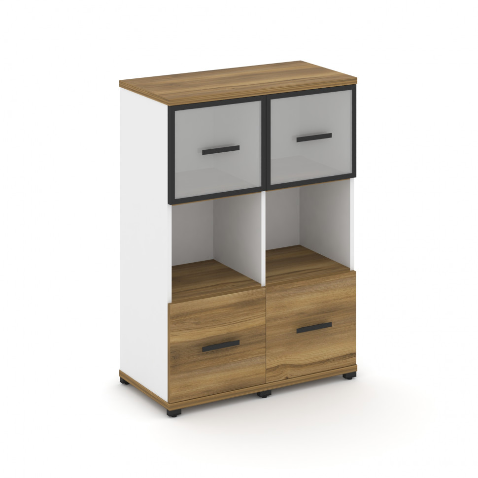 Concept Шкаф 2 узкие секции, 3 ниши CN.STU-325 RMB B Сандал Янтарный/Белый Бриллиант/Металл Черный/С