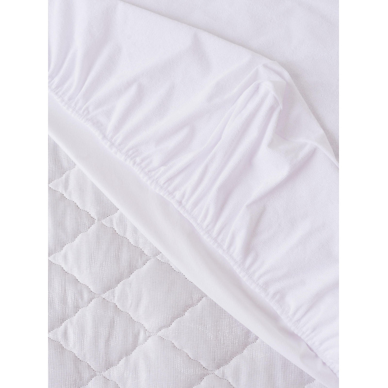 Наматрасник Luscan 90х200, махра, водонепроницаемый, чехольный, белый