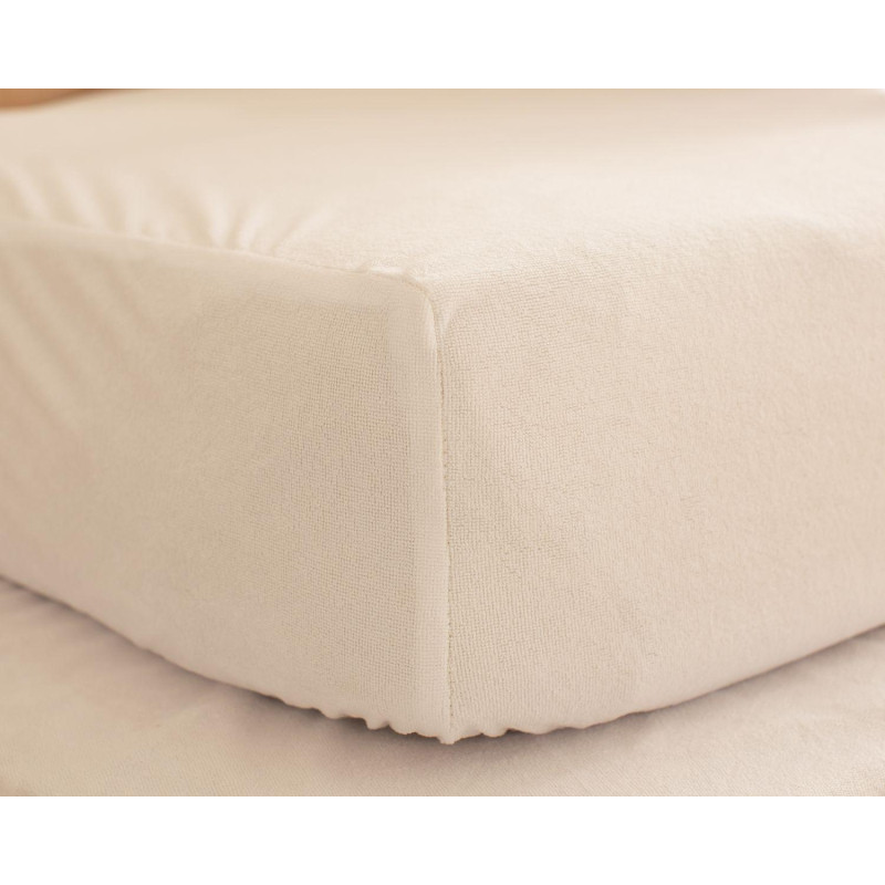 Наматрасник Luscan 90х200, махра, водонепроницаемый, чехольный, белый