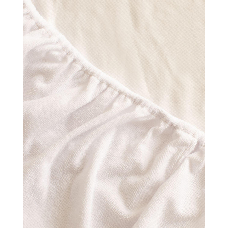 Наматрасник Luscan 90х200, махра, водонепроницаемый, чехольный, белый