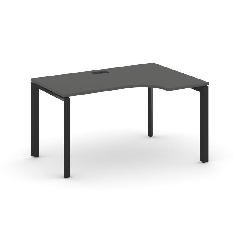 Style Project Стол рабочий эргономичный SN-59P.SPA-012(R) Антрацит/Металл Черный/Черный Заглушка 158