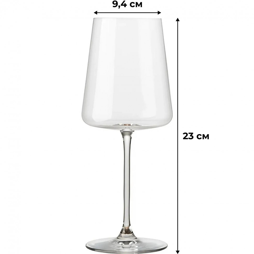 Бокал для вина 'Мод' хр.стекло 0,55л d=94,h=230мм; прозр. 6шт/уп